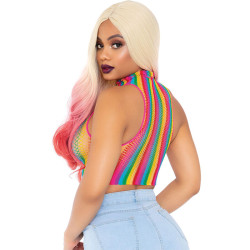 Leg Avenue - Haut En Filet Multicolore
